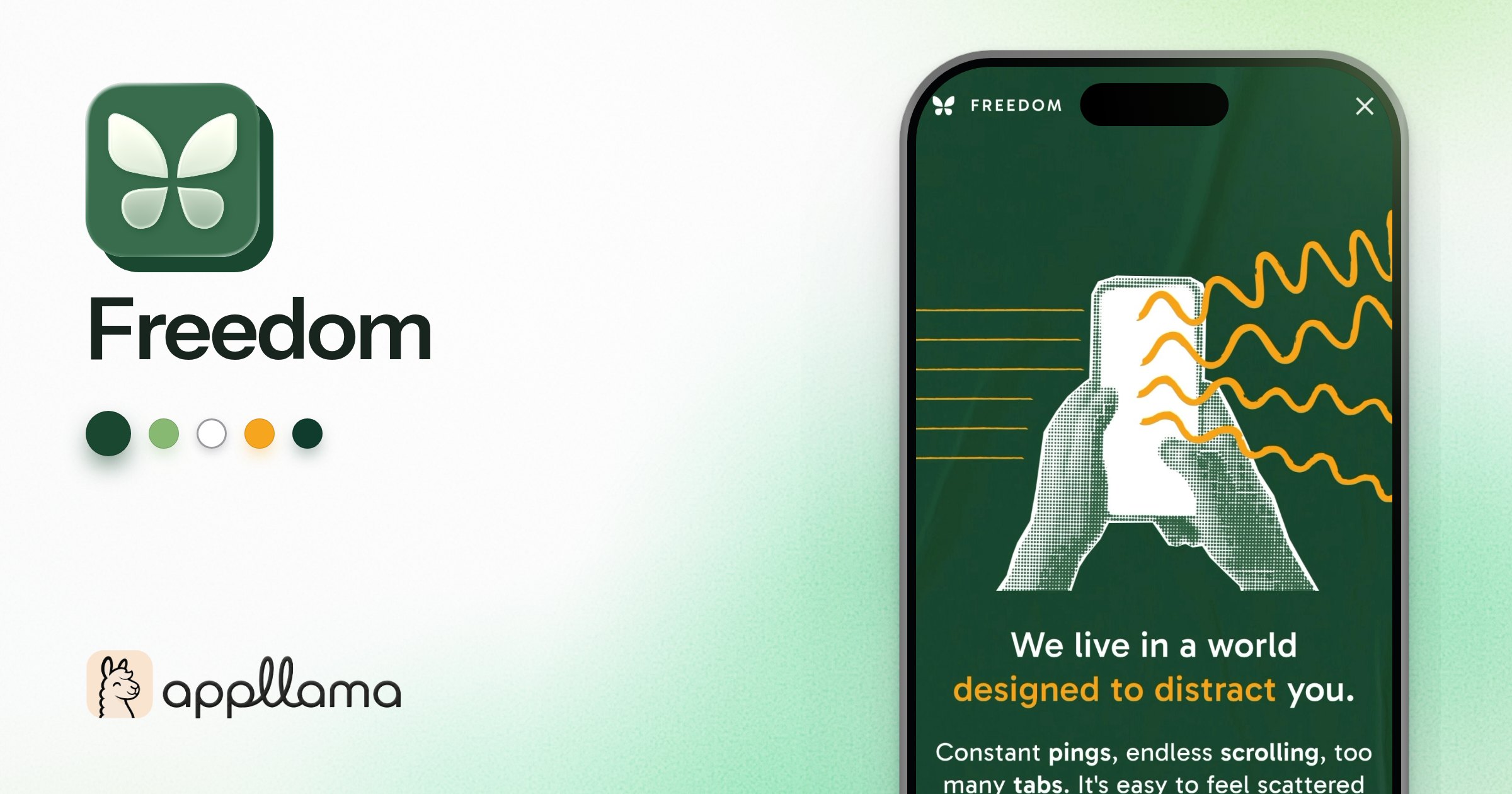Freedom: Screen Time Control screens, onboarding and paywall | Appllama