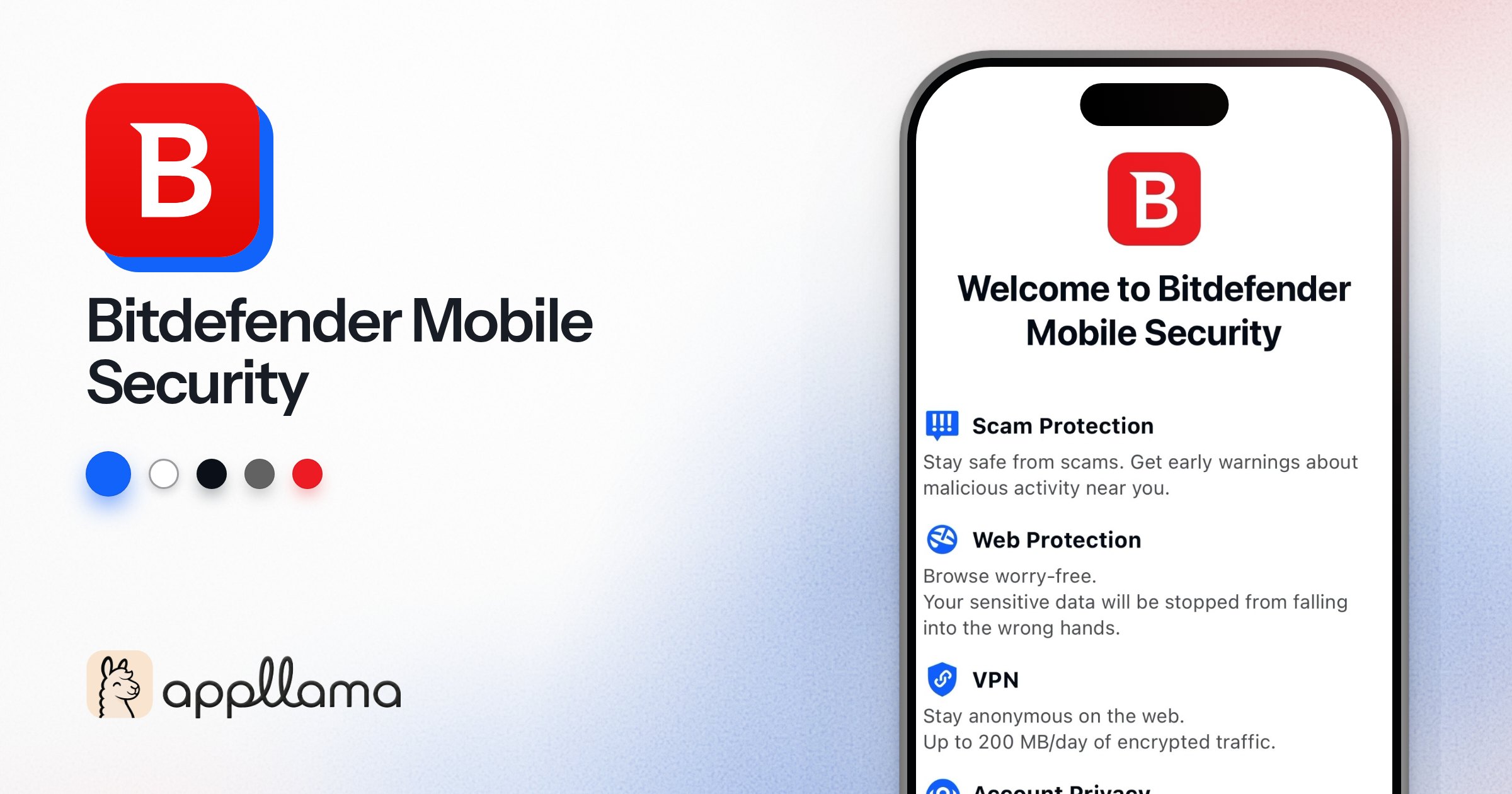 Bitdefender Mobile Security screens, onboarding and paywall | Appllama