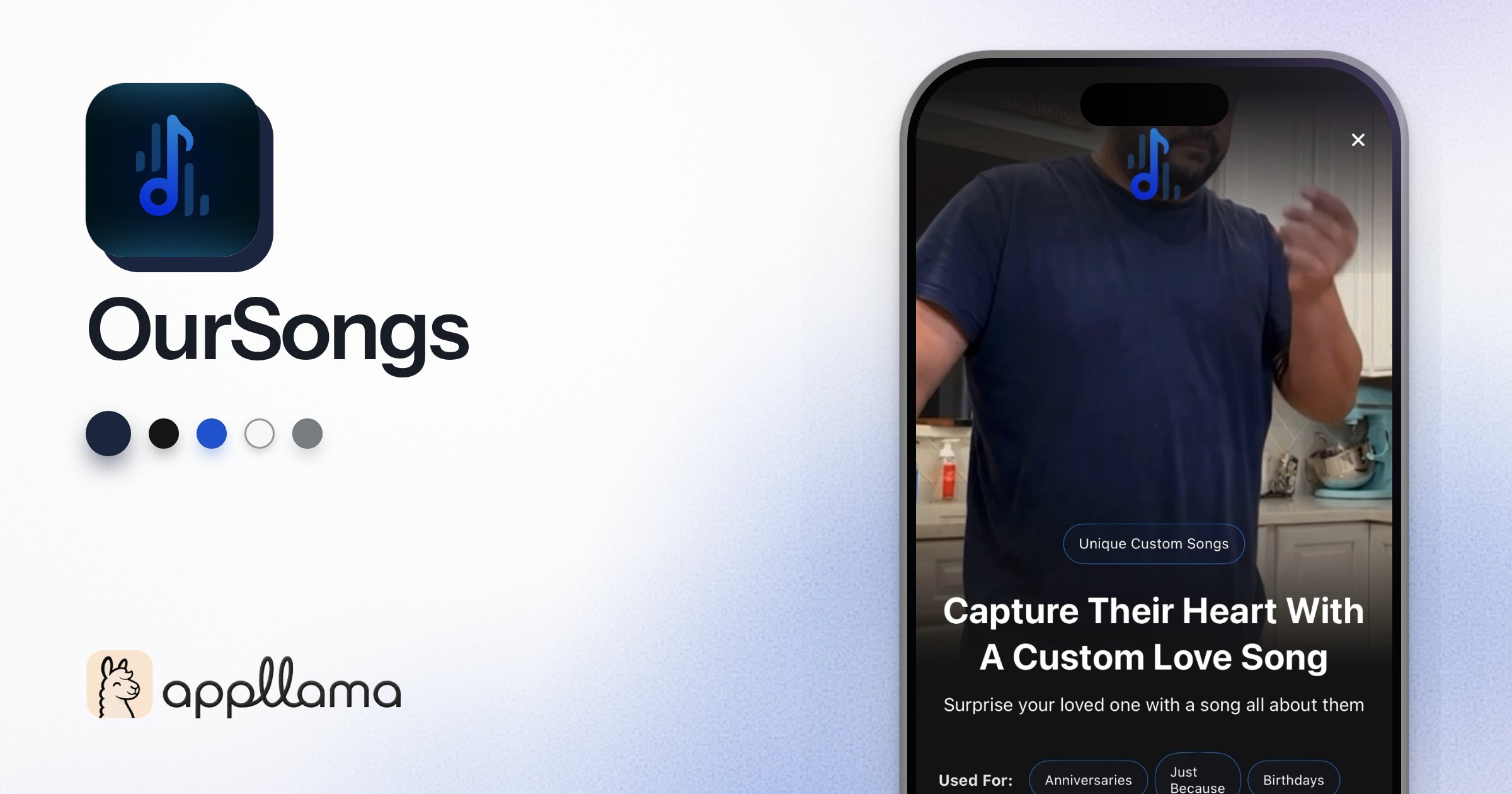 OurSongs: Custom Song Maker screens, onboarding and paywall | Appllama